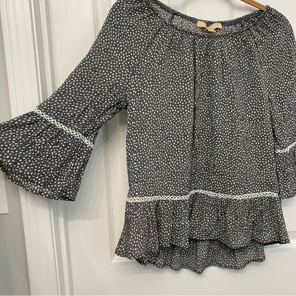 Hope & Harlow Loose Fit 3/4 Bell Sleeve Top PS Petite Small - Picture 3 of 14